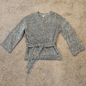 Eileen Fisher Handwoven Organic Cotton Collarless Sweater/Jacket‎, Size Small